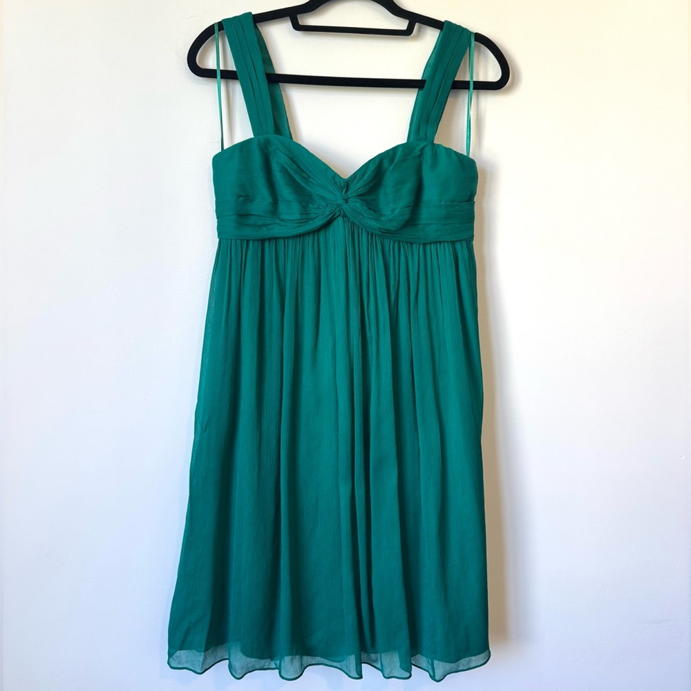 J Crew Silk Green Dress